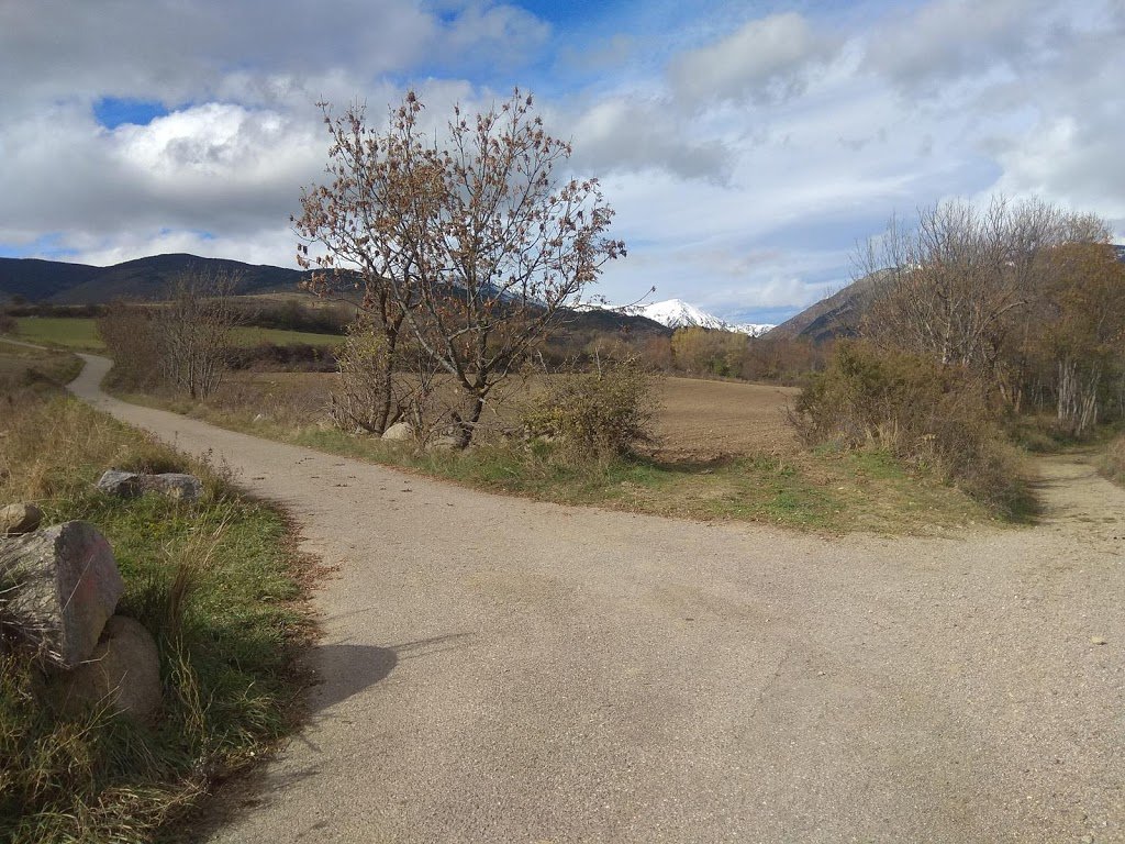 Per la pista asfaltada
